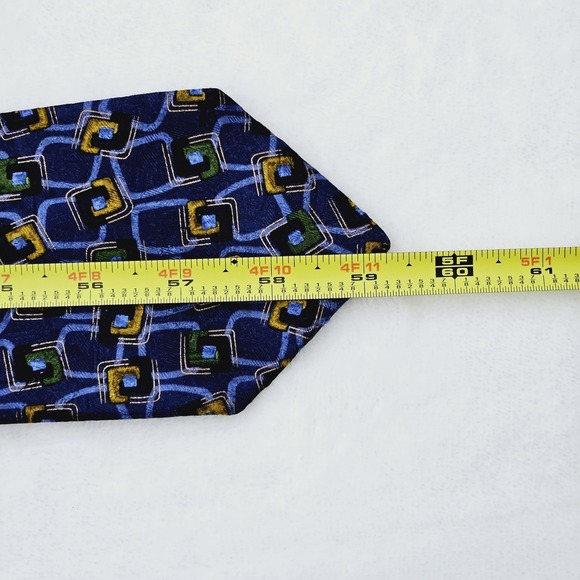 Blue Brown100% Silk Luxury Tie Made in Italy